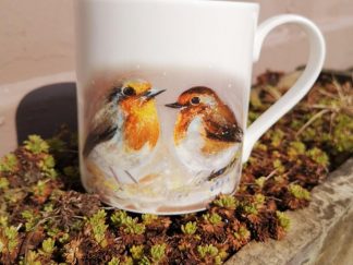 Fine Bone China Robin Mug