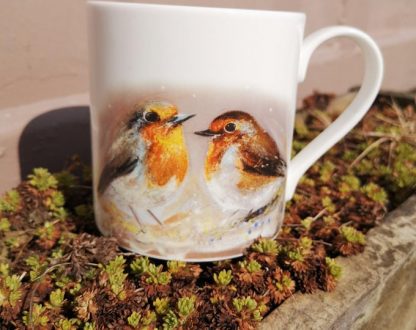 Fine Bone China Robin Mug