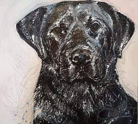 Black Labrador Canvas Print