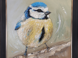 Blue Tit - Framed ORIGINAL 70 x 70cm