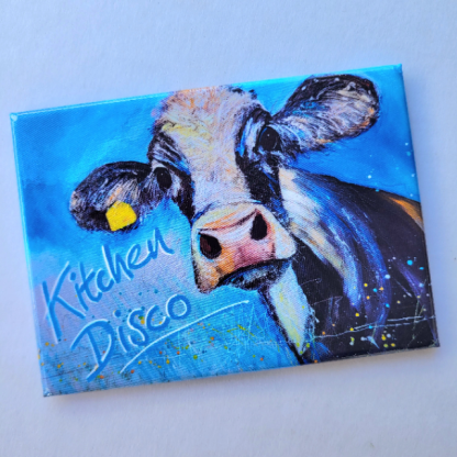 Kitchen Disco Cow Magnet