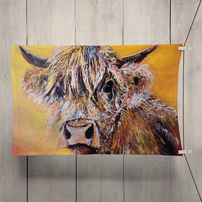 Maisy the Highland Cow Tea Towel. BRAND NEW