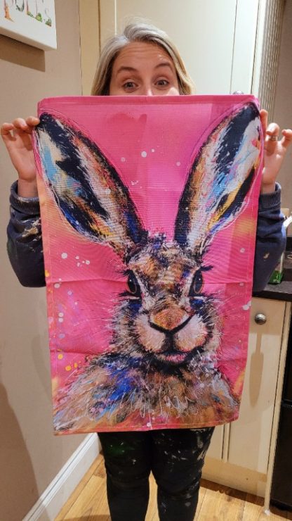Martha the Hare Tea Towel