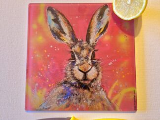 Glass Cutting Board – Martha the Hare - 20cm x 20cm – SMOOTH - BACK IN STOCK SOON