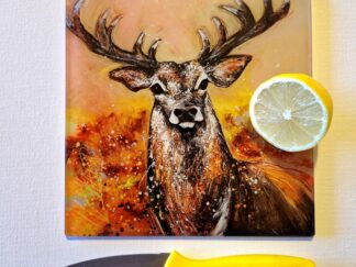 Glass Cutting Board –Stag- 20cm x 20cm – SMOOTH - BACK IN STOCK SOON