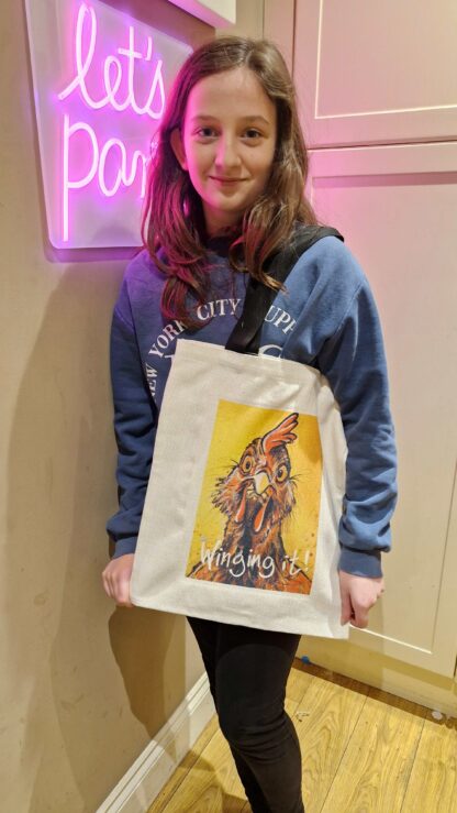 Tote Bag - Winging it! Featuring Margorie the Chicken