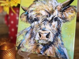 Netty the Highland Cow Ceramic Tile 20 x 20cm