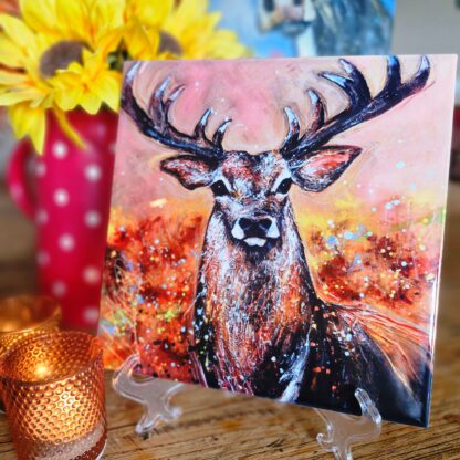 Stan the Stag Ceramic Tile 20 x 20cm