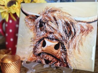 Windy the Highland Cow Ceramic Tile